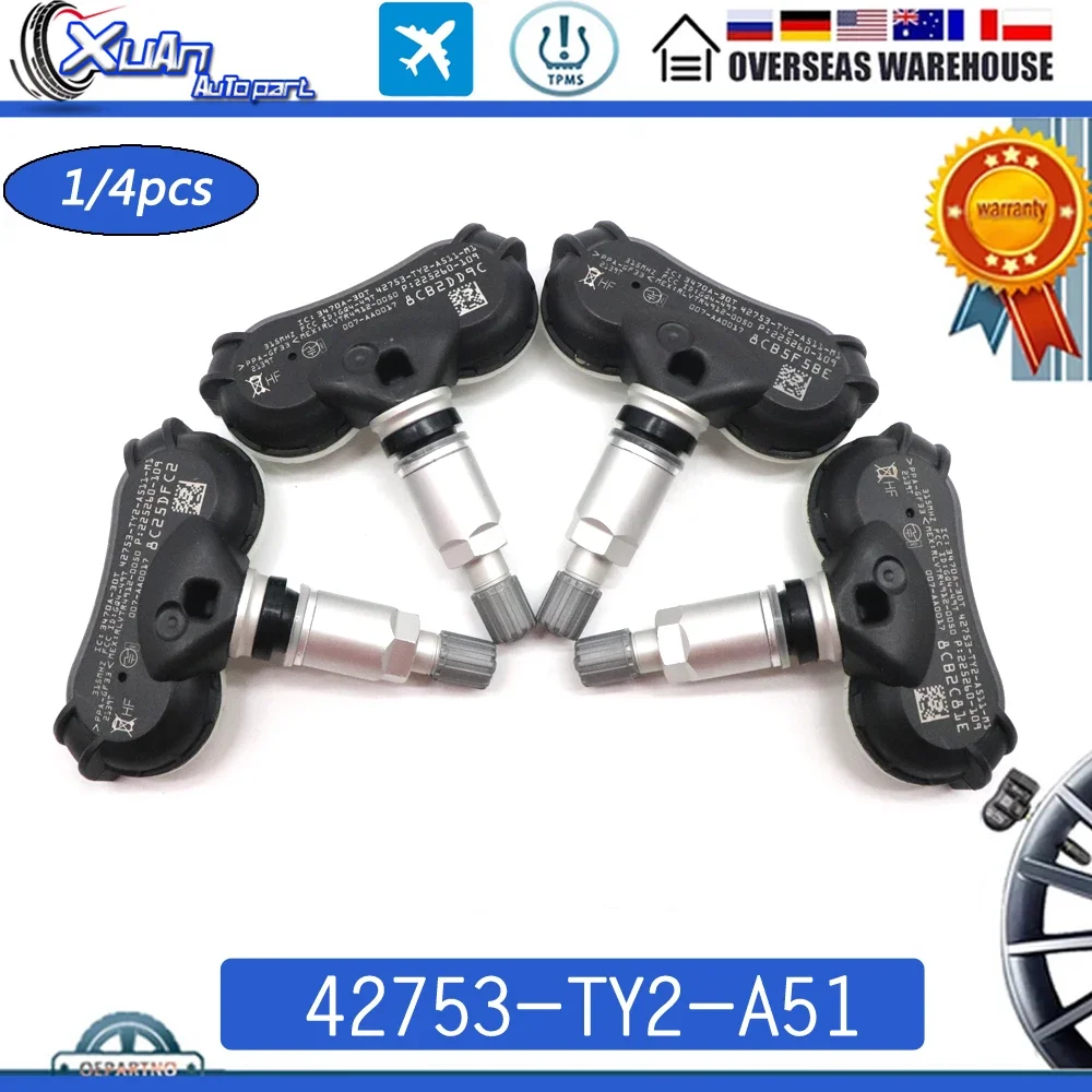 42753-TY2-A51 Система контроля датчика давления в шинах TPMS для Acura RLX TL ZDX 2AX 315 МГц 2009-2015