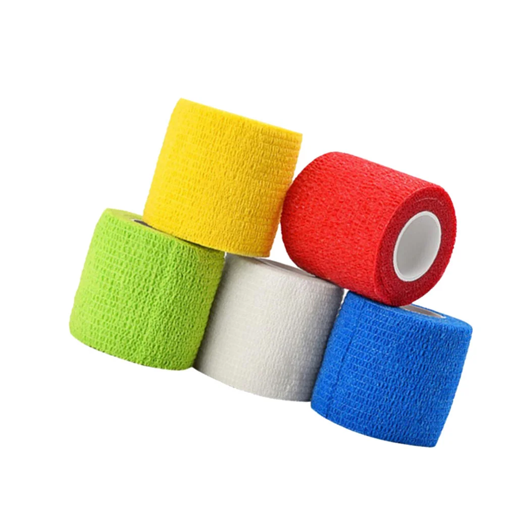 

5 Rolls Colorful Nonwovens Tape Elastic for Dog Cat Animal
