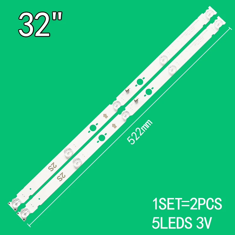 2 Pezzi 5Led 3V 552Mm Per Sony 32 "Tv Kdl-32W600D Samsung-2015Sony-Tpz32-Fcom-A05-Rev1.0