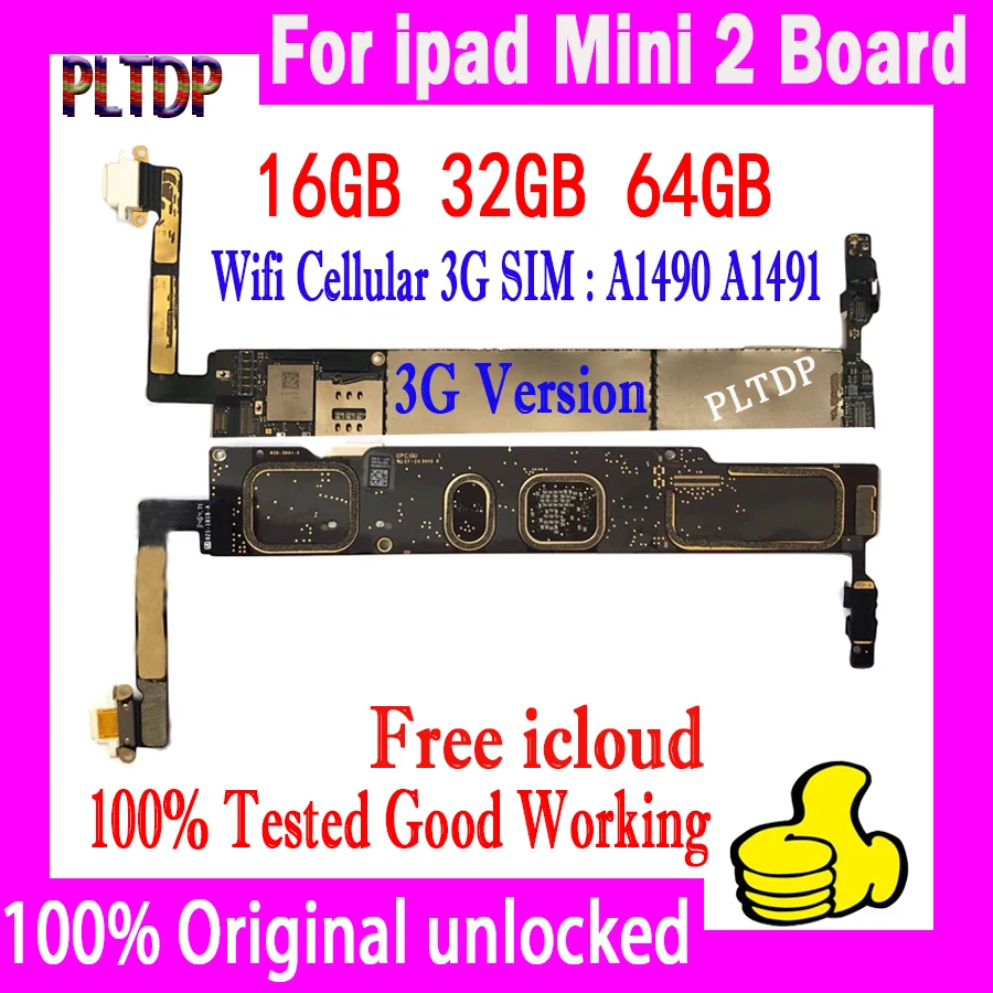 Материнская плата для Ipad MINI 2 логические платы 16 ГБ 32 64 Wi-Fi 3G версия A1489 A1490 A1491