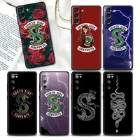 phone case for samsung galaxy s22 s7 s8 s9 s10e s21 s20 fe plus ultra 5g tpu case cover riverdale south serpentine snake