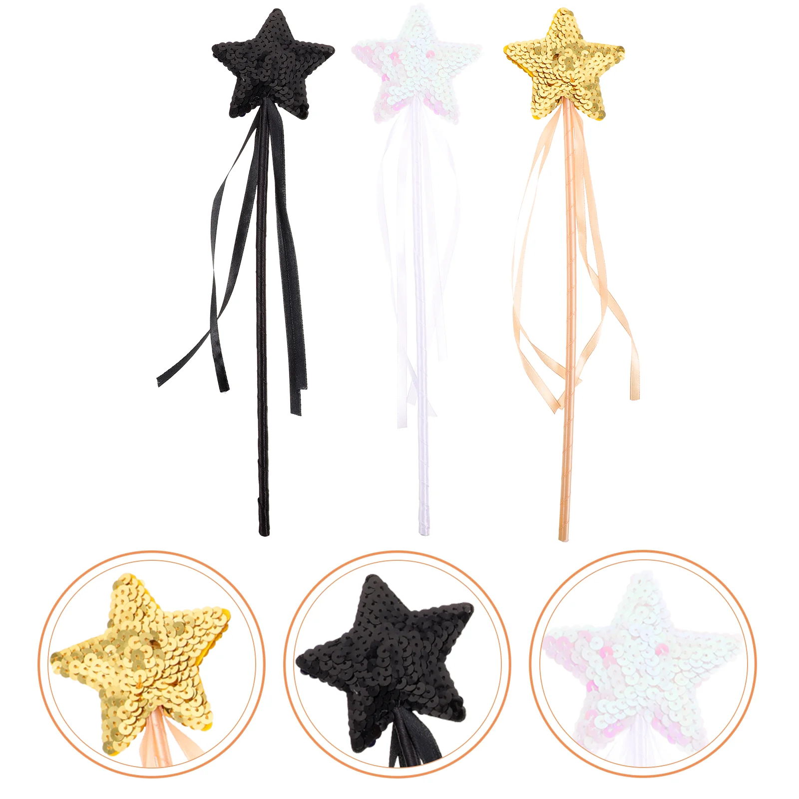

Wand Fairy Star Wands Stick Toys Angels Sticks Glitter Witch Kids Party Sequin Good Role New Montessori Dress Up Year Costume