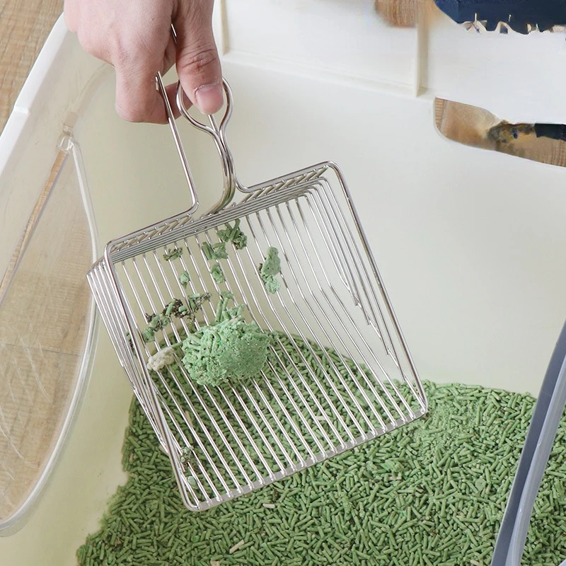 

Cat Litter Shovel Stainless Steel Metal Large Fine Hole Small Hole Tofu Shovel Artifact Cat Poop Shovel Cat Litter Shovel