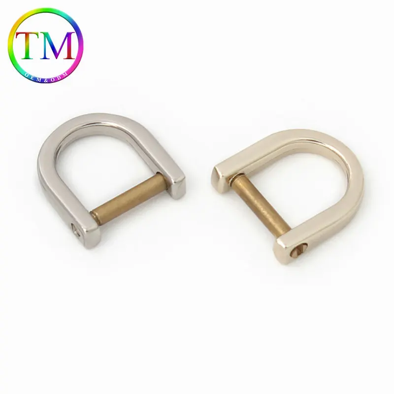 50-200 pieces Nolvo World 6Colors Wholesale Metal Mini D Ring Buckle Detachable Handbag Accessories For Bag Purse Zipper Slider