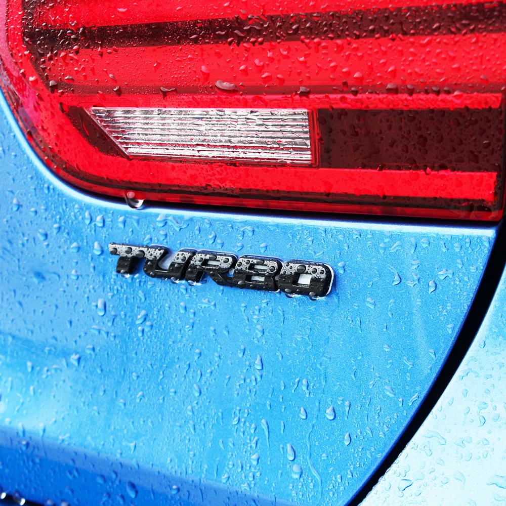 3D Metal Car TURBO Letters Emblem Badge Sticker for opel astra j peugeot 307 bmw e46 kia cerato nissan teana seat ibiza |