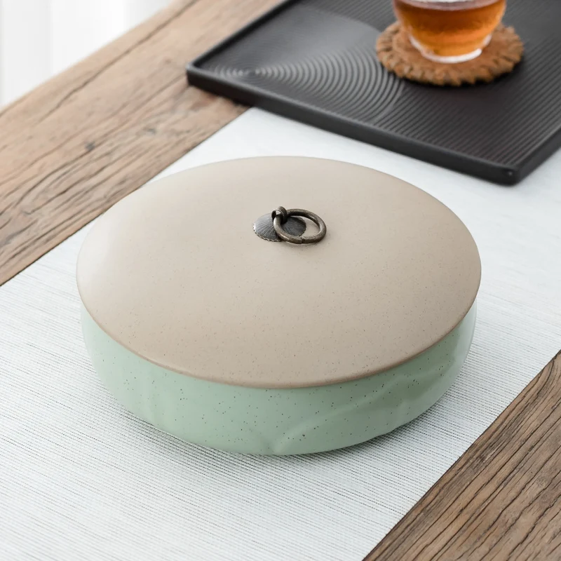 

Ceramic Tea Pot Tea Cake Pot Large Wake-up Storage Teapot Household Round Nuts Coffee Beans Medicinal Material Storage Container