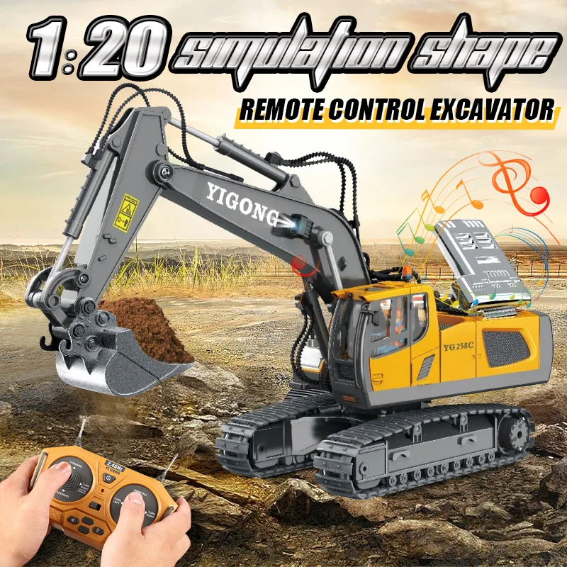 RC Excavator 2.4G Dump Truck Bulldozer Car Model Engineering Car High-tech Remote Control Car Toys Children Gifts
