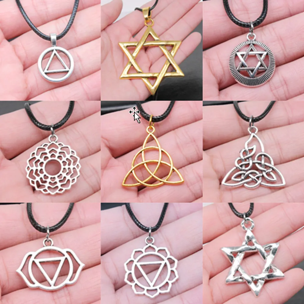 

1 шт. шестиконечная звезда, шармы, модное ожерелье, винтажное ожерелье в подарок