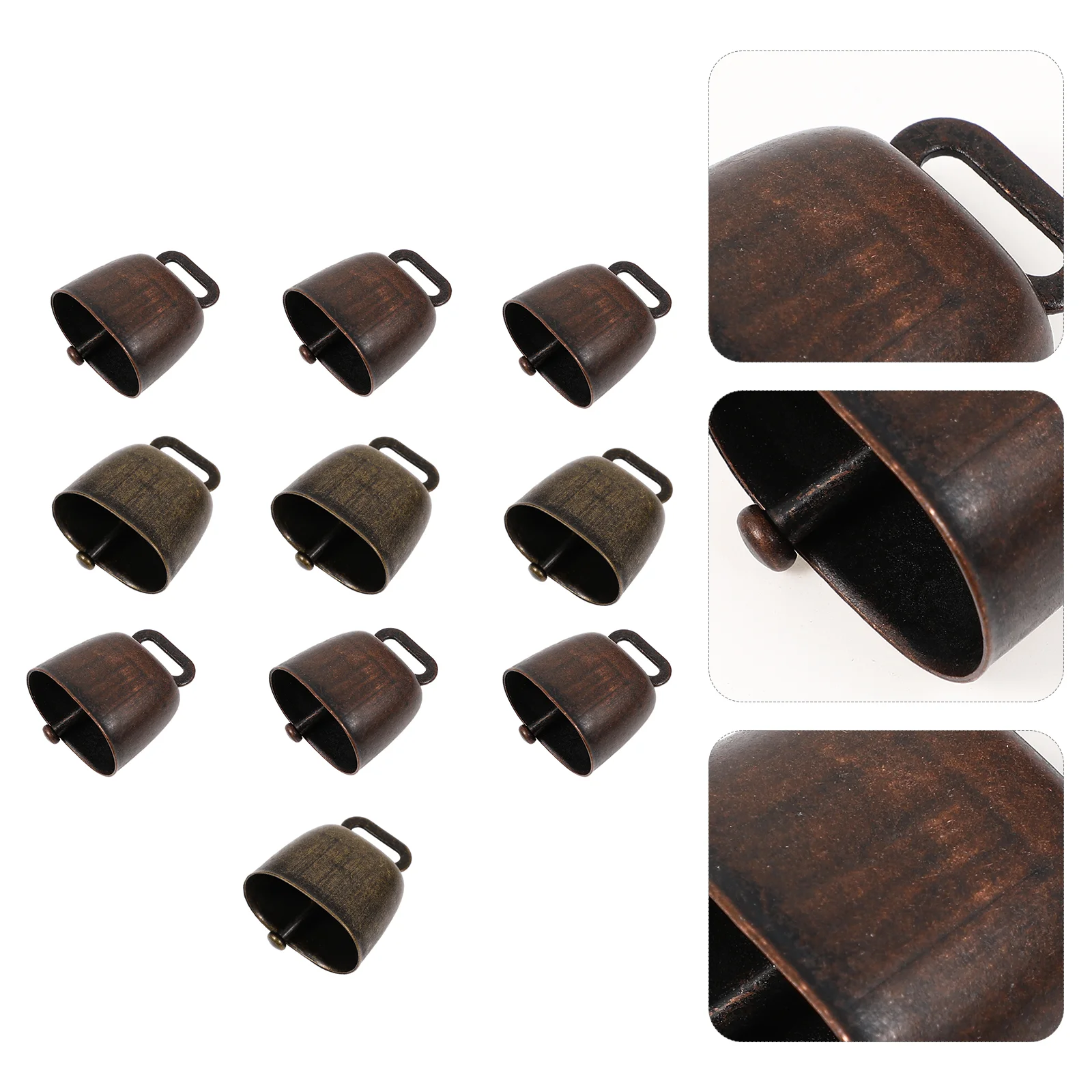 

10 Pcs Vintage Christmas Decorations Grazing Brass Bells Livestock Grazing Bell Grazing Metal Pet Bells Christmas Iron Bells