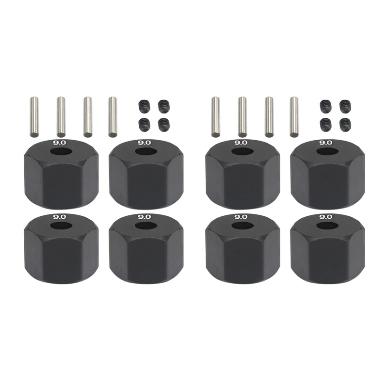 8 шт. 12 мм колесо, шестигранное стандартное для 1/10 RC Crawler Axial SCX10 Traxxax Trx4 Tamiya MST RC автомобильные детали, 9 мм