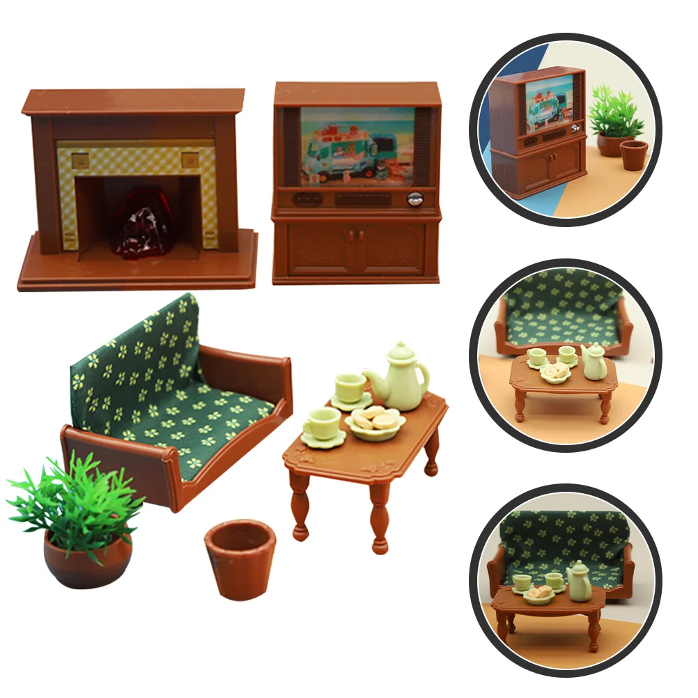

Miniature Furniture Table Accessories Room Mini Decor Coffee House Living Supplies Gift Birthday Kid Landscape Bedroom Cabinet