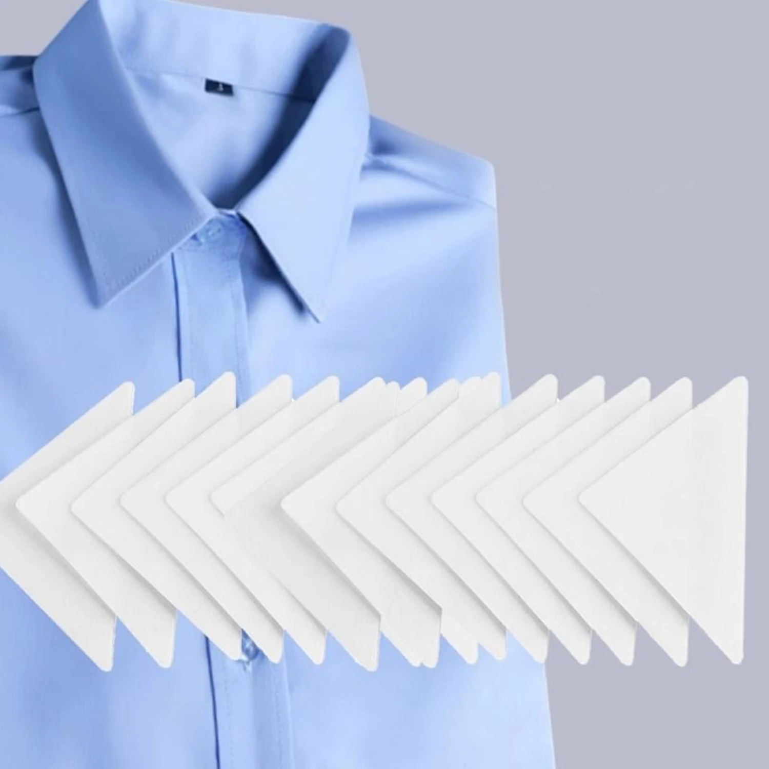 

10/30/50pcs Collar Stickers Fixed Shirt Collar Support Stereotyped Stickers For Easy Use Disposable Collar Does Not Curl Or Warp