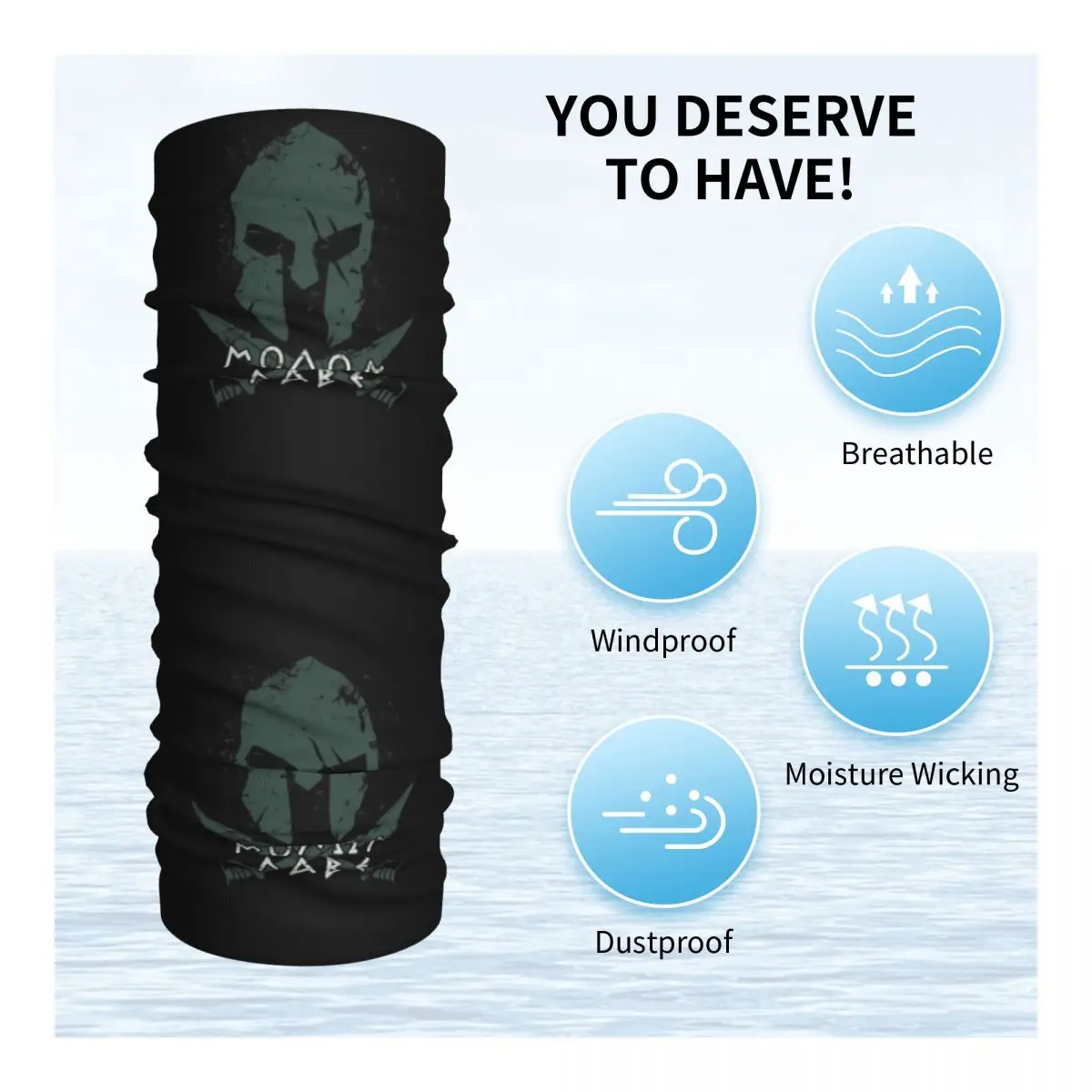 Спартанский Molon Labe шлем шейный Гетр для женщин и мужчин защита от УФ-лучей зимняя