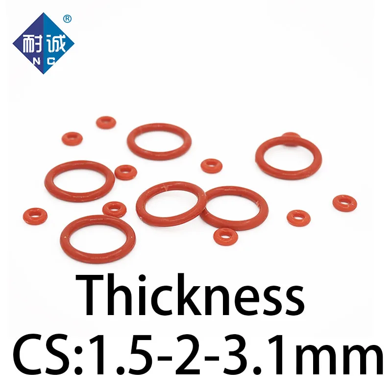 Силиконовые уплотнительные кольца NC, красные, термостойкие