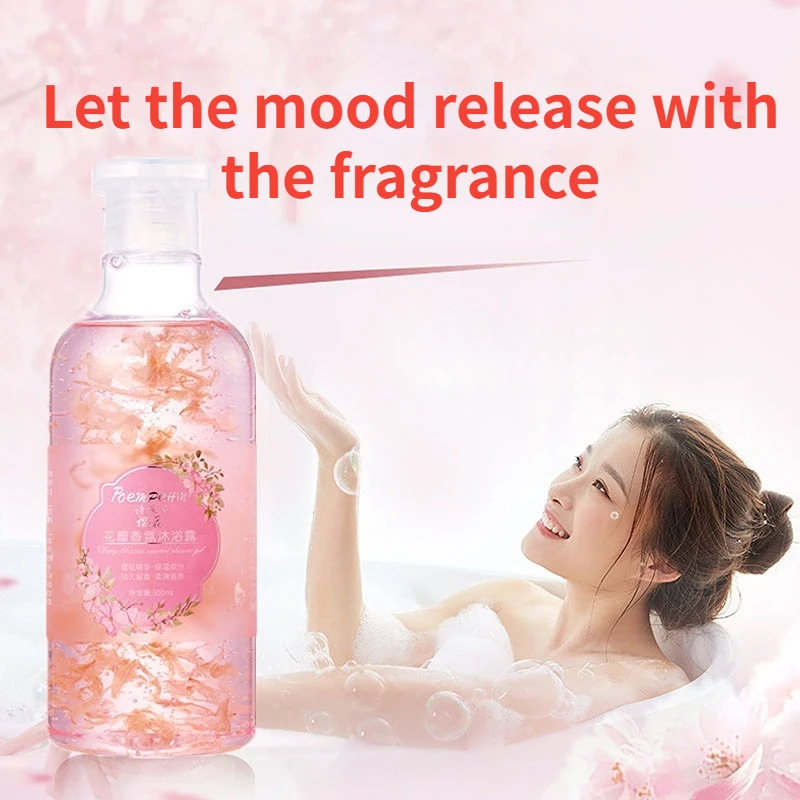 

Cherry Blossoms Floral Romantic Petal Shower Gel Soothing Skin Bath Body Lotion Moisturizing Lasting Rose Lavender Fragrance