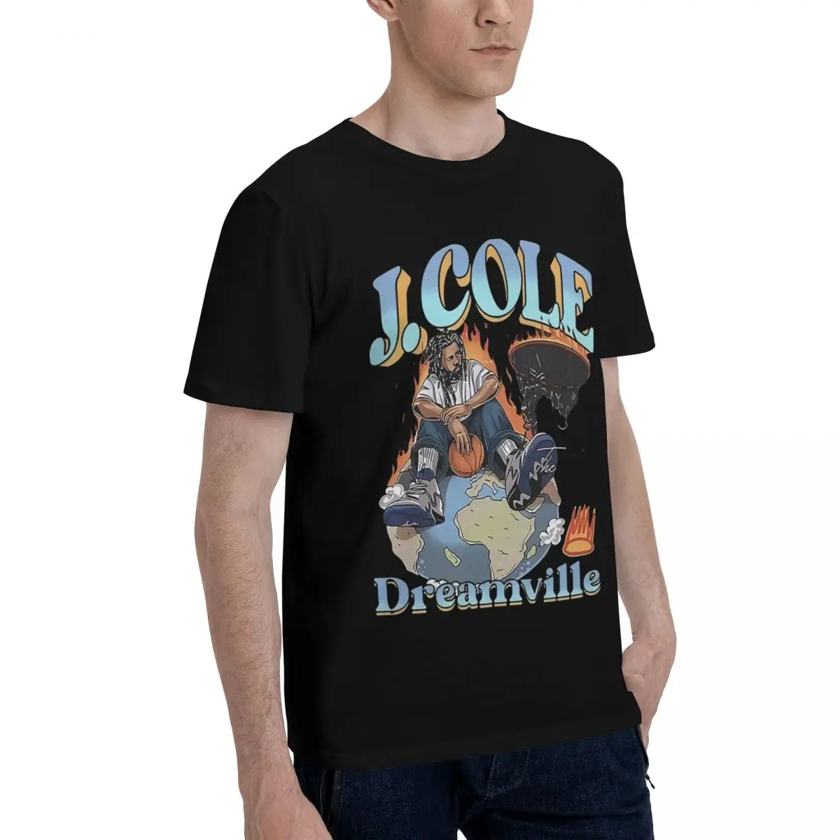 J. Cole Dreamville 100% хлопок повседневные дышащие удобные мужские футбольные рубашки 2025