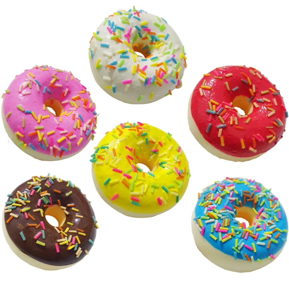 

6Pcs Decorative Toy's For Kids For Ceremonyationss Displaying Artificial Donuts Lifelike Fake Donuts Pendant