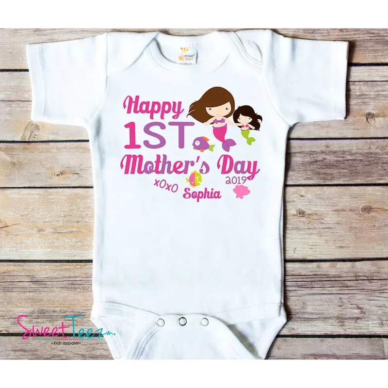 

1 шт., рубашка на первый день матери, рубашка на день матери ребенка, боди на день первого матери, подарок на первый день матери ребенка