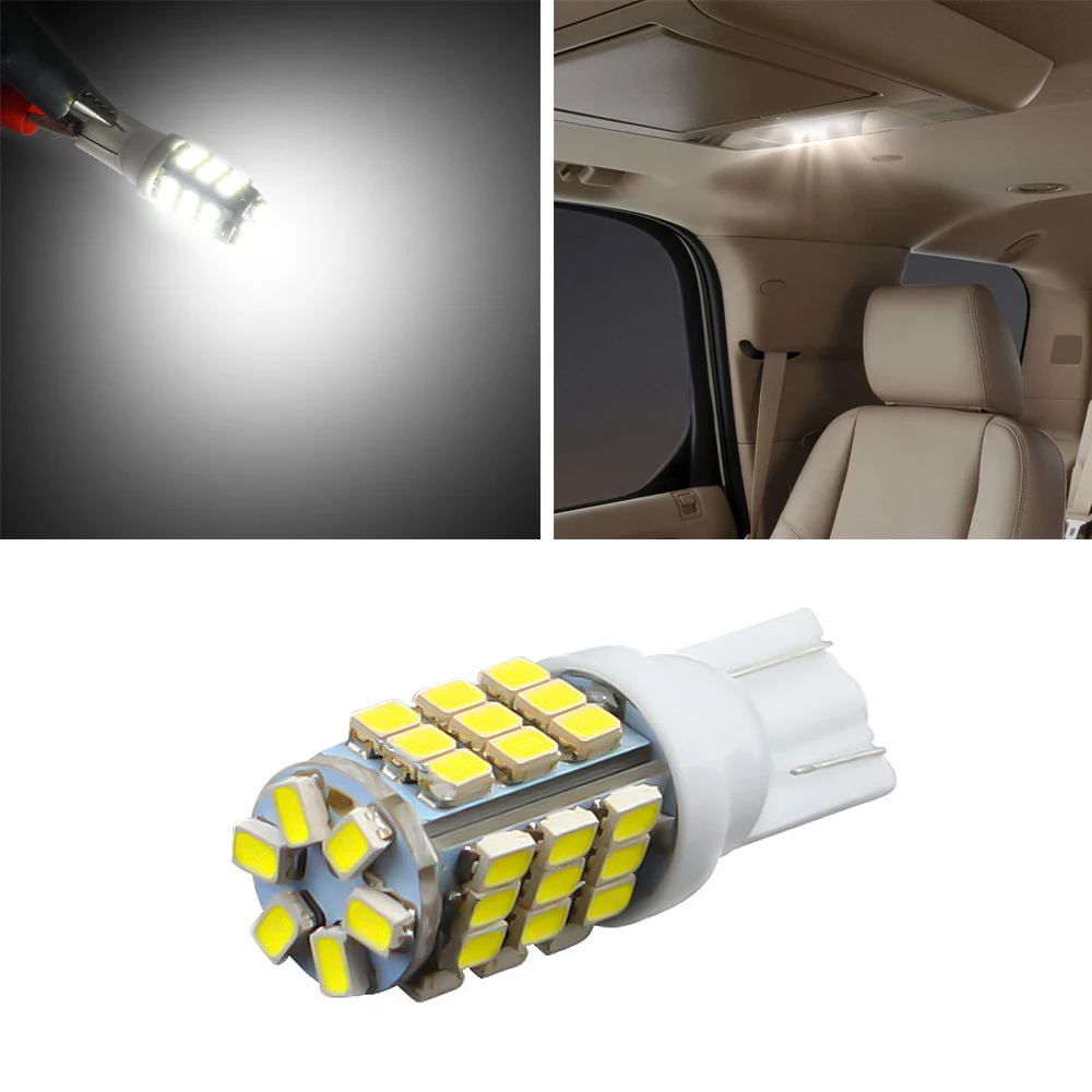 

Светодиодная лампа T10 2825 W5W 194 168 42-SMD для автомобильных габаритных огней, подсветка номерного знака, приборной панели, 12 В, белая