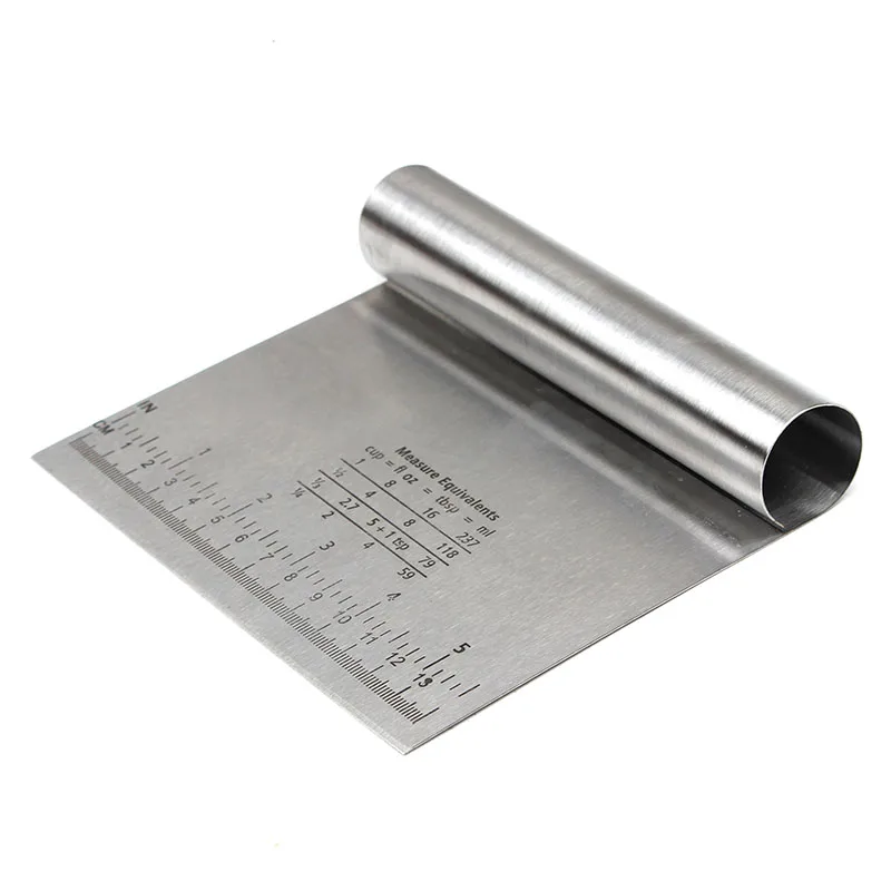 

Professional Stainless Steel Pizza Dough Scraper Cutter Baking Pastry Spatulas Fondant Cake Decoration Tools Kitchen Accessories