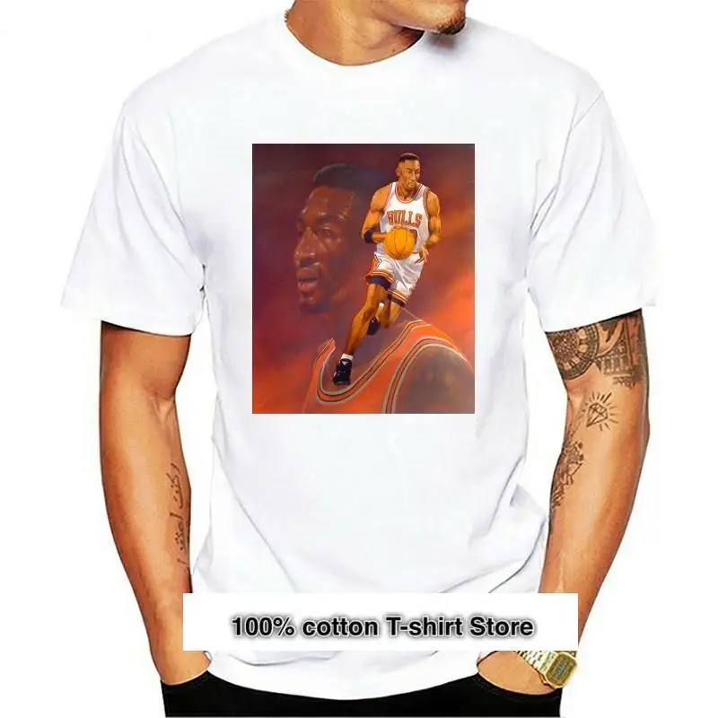

Camiseta pintura de Baloncesto de los 90, camiseta pintura inspirada de SCOTTIE PIPPEN ORIGINAL