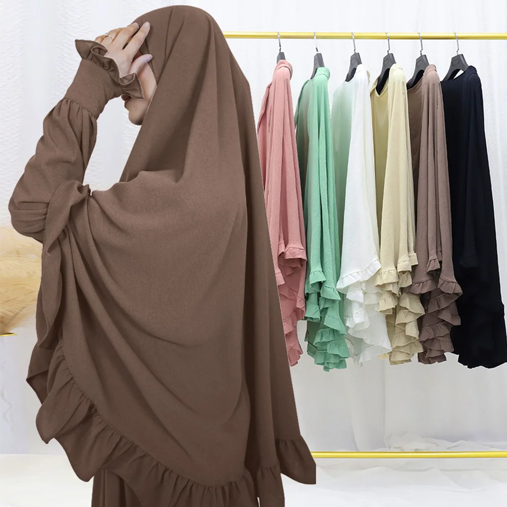 Женский головной убор с оборками Элегантный мягкий однотонный шарф в арабском и