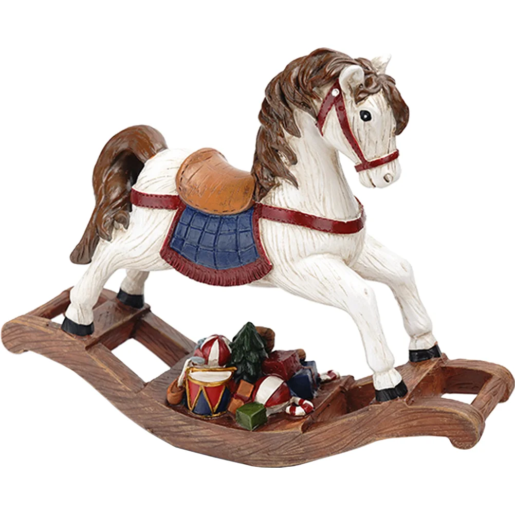 Винтажный декор рождественский орнамент в виде лошади смоляная настольная юбка