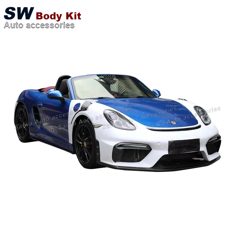 Комплект кузова GT4 из частичного углеродного волокна для Porsche 981 Boxster Cayman 2013-2015