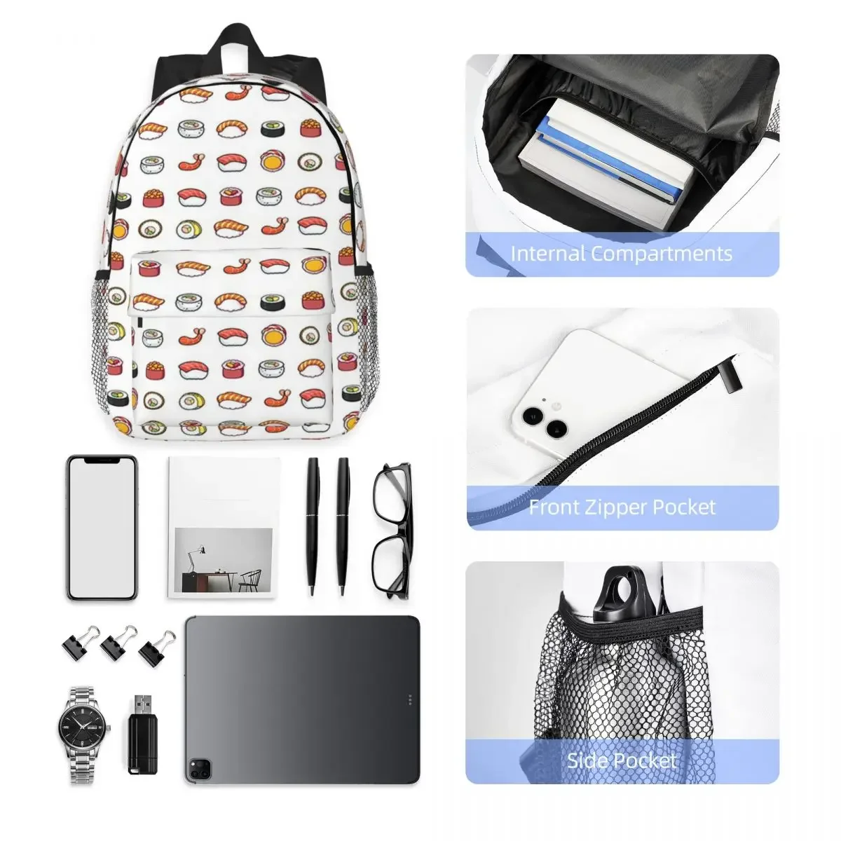 Подростковая сумка для книг суши Nyan Kawaii модные школьные сумки студентов рюкзак