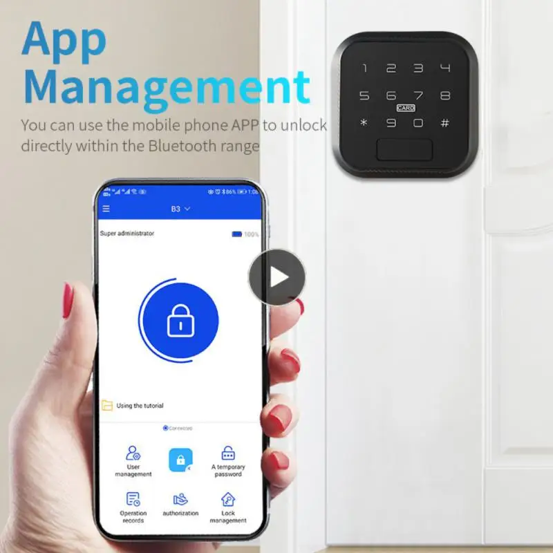 

Electronic Lock Password 5 Unlocking Methods Smart Ball Fingerprint Tuya Smart Door Lock Smart Home App Remote Control