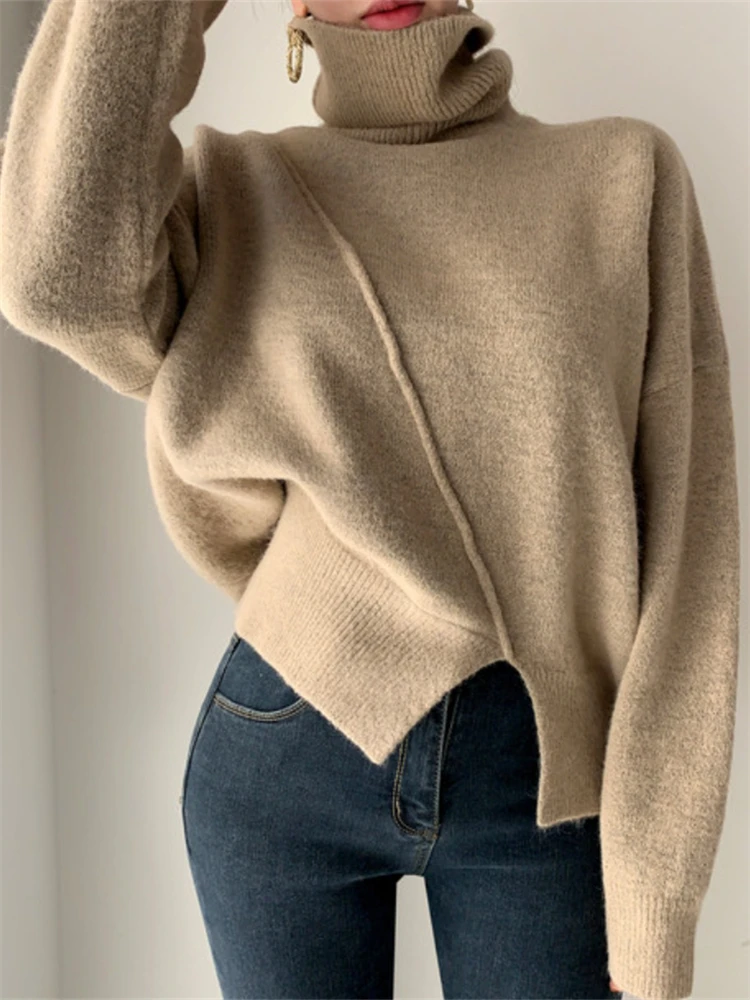 

Sweater Women Winter Pullover Girls Sweater Oversize Knitting Tops Vintage Long Sleeve Fall Female Knitted Outerwear Warm Pull