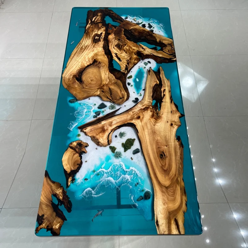 Черный орех эпоксидная смола речная настольная большая доска твердая древесина