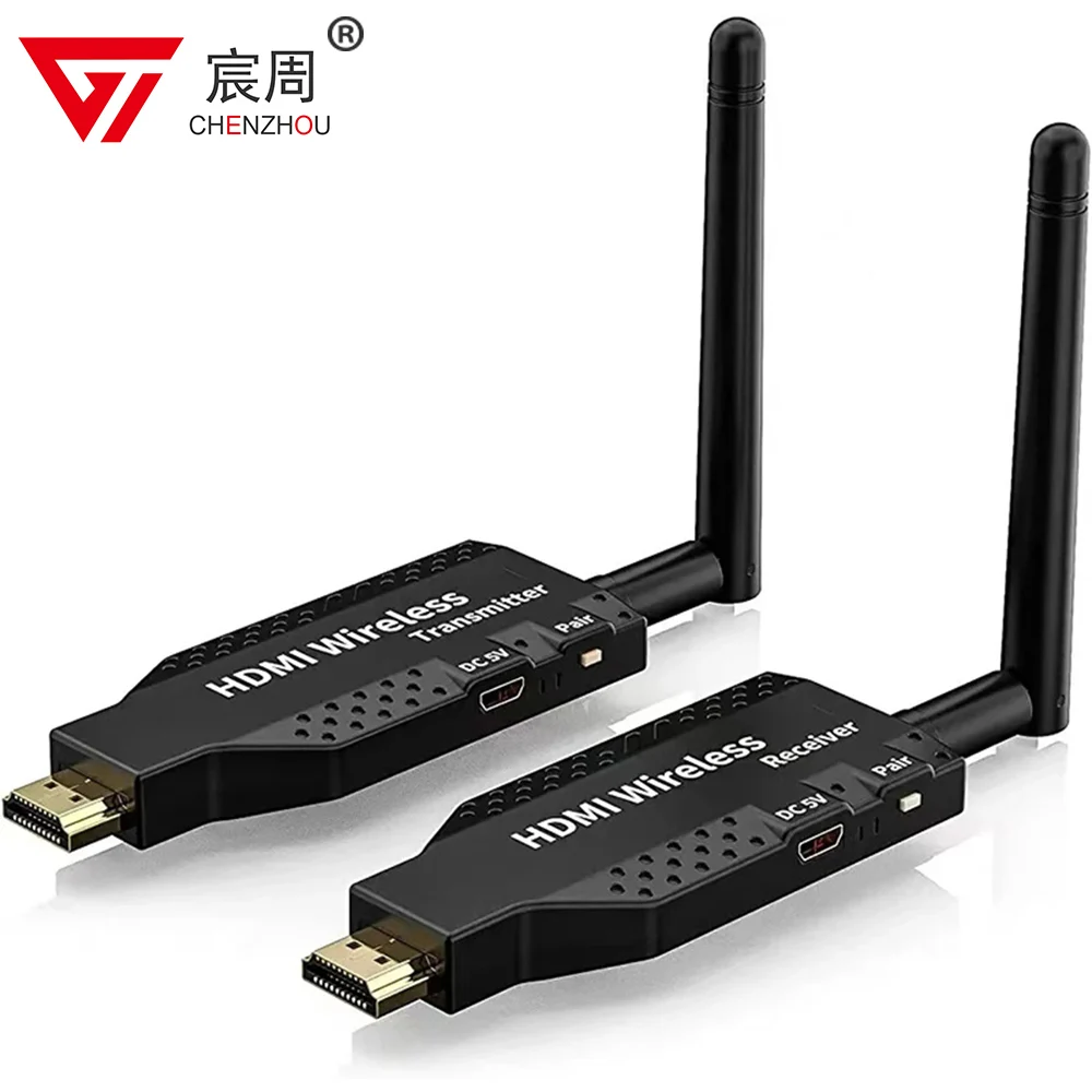 

5.8Ghz 50M Wireless HDMI Extender Video Transmitter Receiver 1 To 4 Splitter Screen Share for PS4 DVD Camera PC To TV Monitor