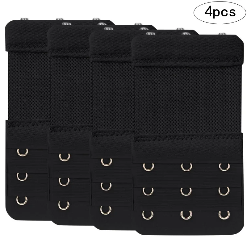 Эластичный трирядный удлинитель бюстгальтера с тремя пуговицами жемчужная