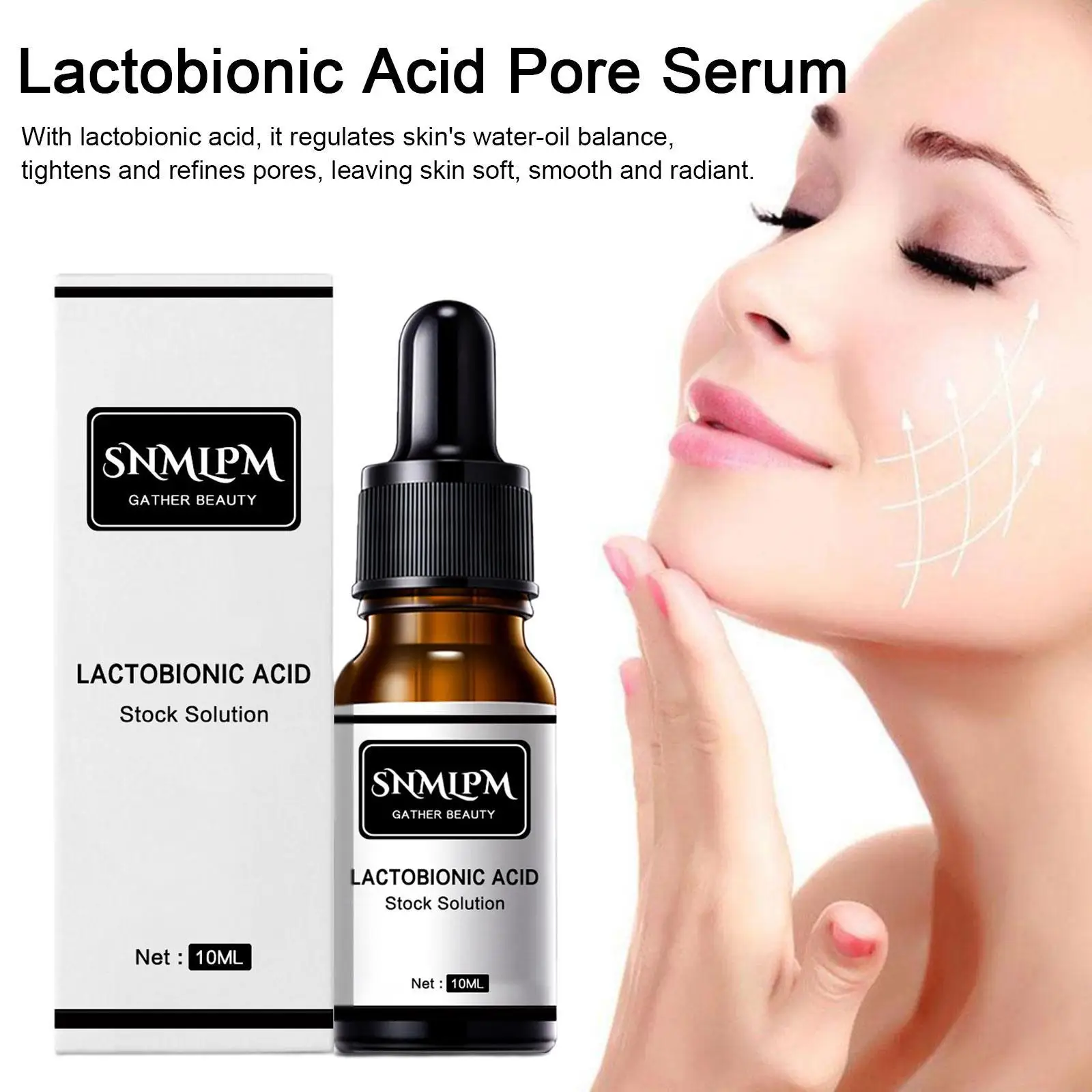 

10 мл Сыворотка для лактобионной кислоты сокращает поры восстанавливает кожу анти-масло от акне увлажняющая эссенция косметическая продукц...