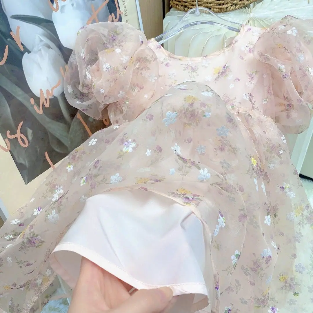 Платье для девочек с цветами