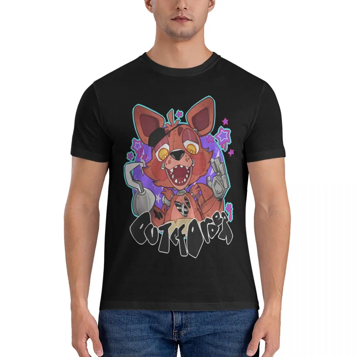 Футболка F-Fnaf мужская с коротким рукавом забавная винтажная рубашка из 100% хлопка