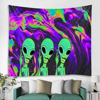 funny funny cartoon alien pictures psychedelic meditation tapestry hippie wall hanging boho tapestry mandala wall art home decor