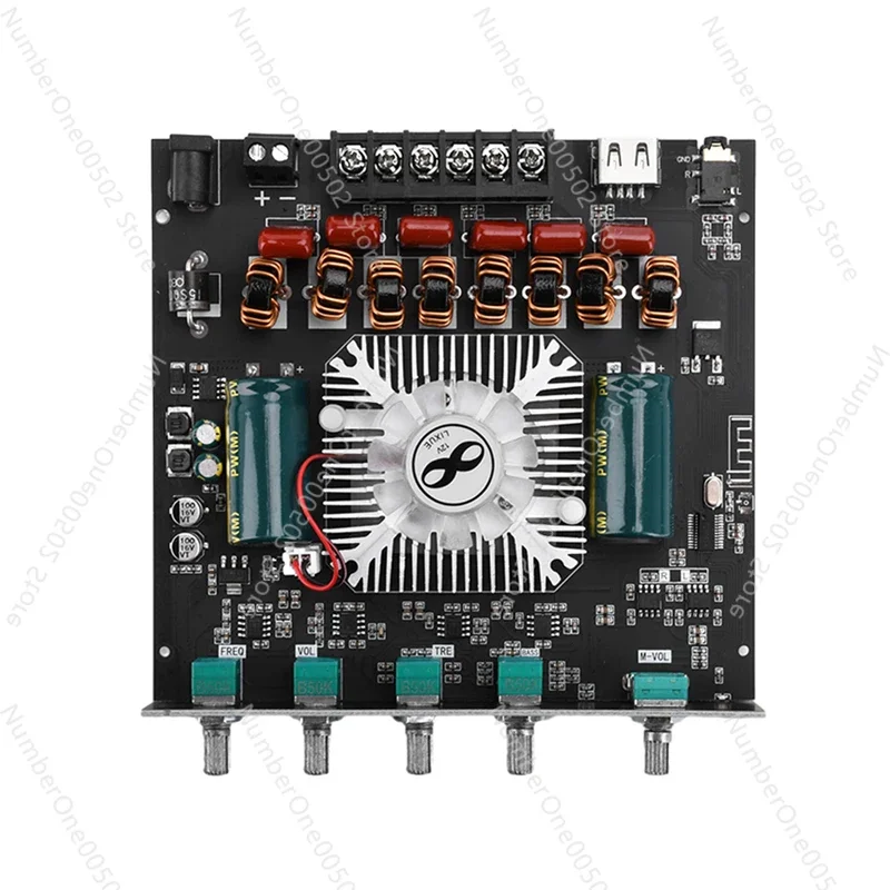 ZK-AS21 2.1-канальный цифровой усилитель мощности TPA3255 с Bluetooth, модуль с регулировкой высоких и низких частот, сабвуфер 220Вт*2 (art.: 3920daecf2120) - 3920daecf2120