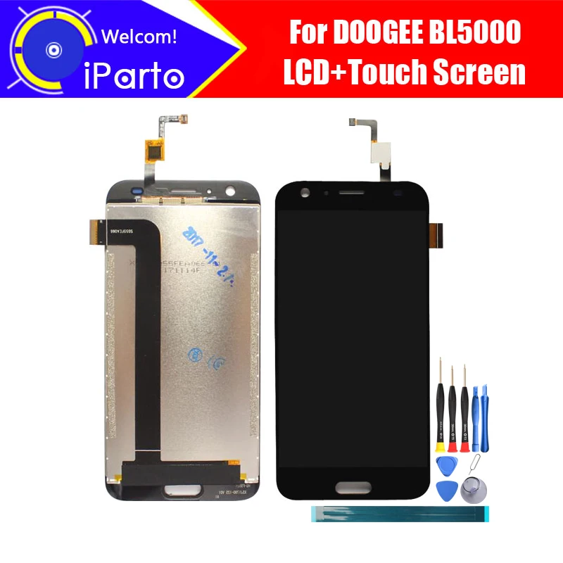 ЖК-дисплей DOOGEE BL5000 5 дюйма + кодирующий преобразователь сенсорного экрана в сборе