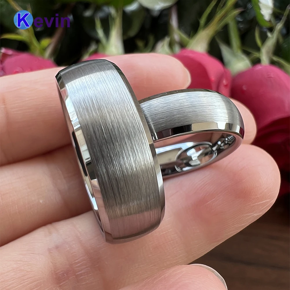 Кольцо вольфрамовое для мужчин и женщин модное ювелирное изделие с гравировкой