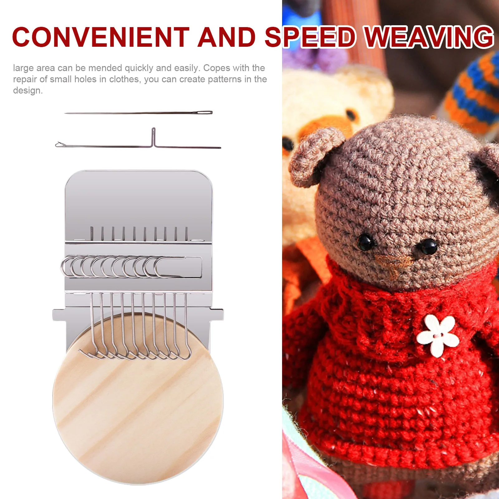 

Быстрое, простое, бытовое вязание, портативное, маленькое, искусственное, тип ткацкого станка, аксессуар для ремонта носков, ручная машина д...