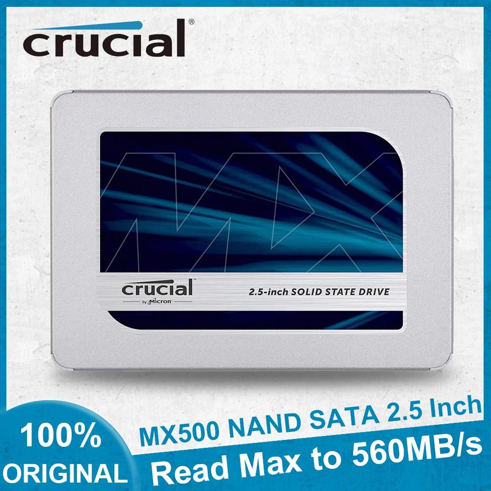 

Crucial MX500 Internal SSD 3D NAND SATA 2.5'' Internal Solid State Drive 1TB 2TB 4TB 250GB 500GB Hard Disk For Desktop PC Laptop