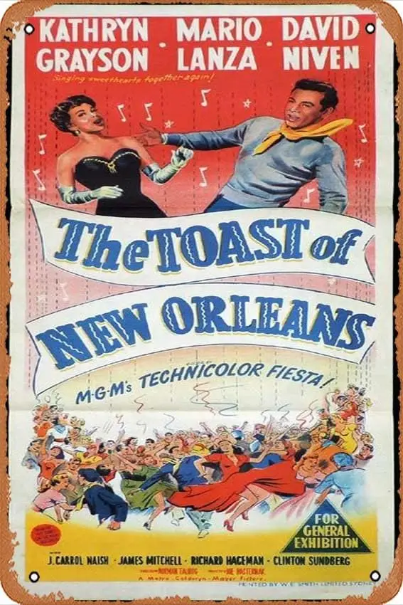 Zuhhgii Ретро жестяная вывеска THE TOAST OF NEW ORLEANS Daybill Movie poster Lanza классический старый