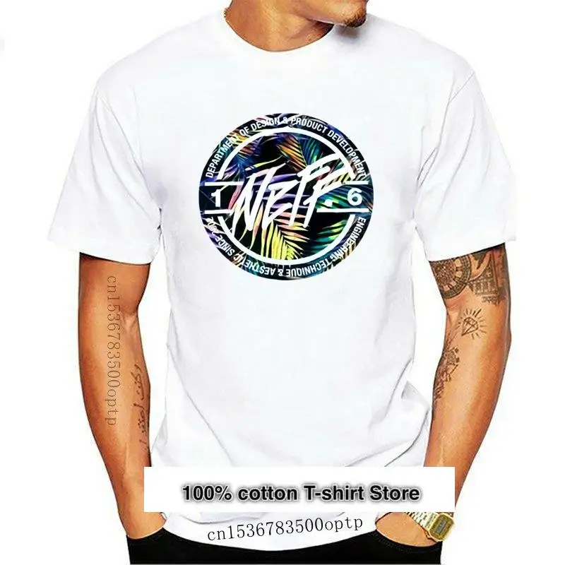 

Camiseta с принтом для мужчин, camisa de манга corta с принтом из пальмаса белый, хлопковая, переключенная, новая