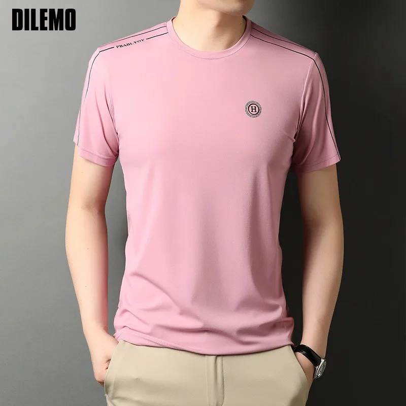 

Top Grade New Summer Brand Logo Tops Designer Luxury Tshirts For Men 2022 Plain Short Sleeve Trendy Casual Fashion Men Clothing