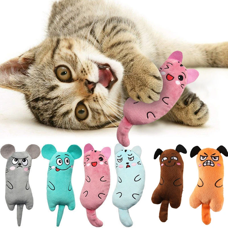 

Cute Cat Toys Funny Interactive Plush Cat Toy Teeth Grinding Catnip Rattle Paper Toys Kitten Chewing Mouse Toy Pets Accessories