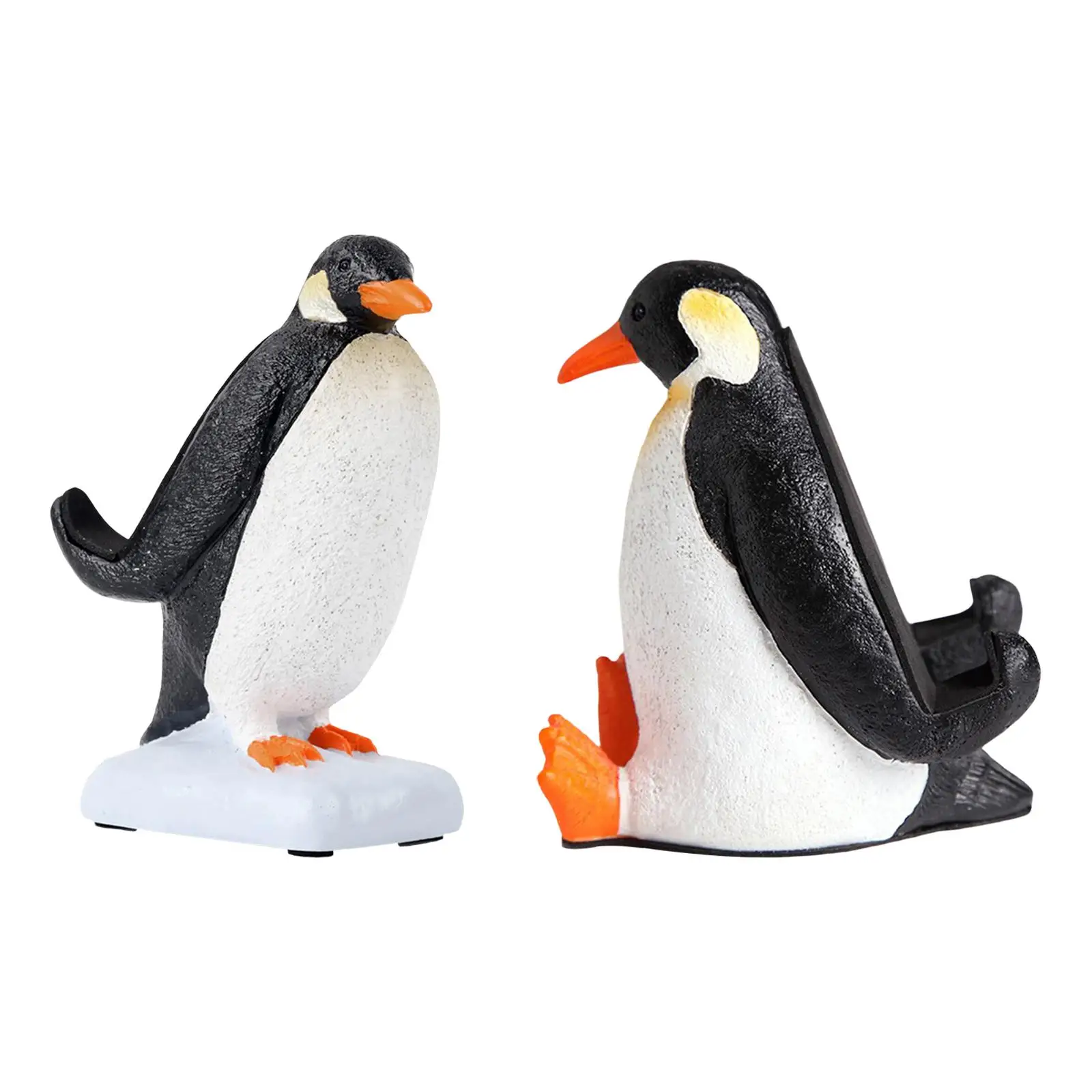 

Creative Animal Penguin Statue Desktop Phone Holder Stand Support Cradle Crafts Ornaments Decoration for Office Tabletop Home