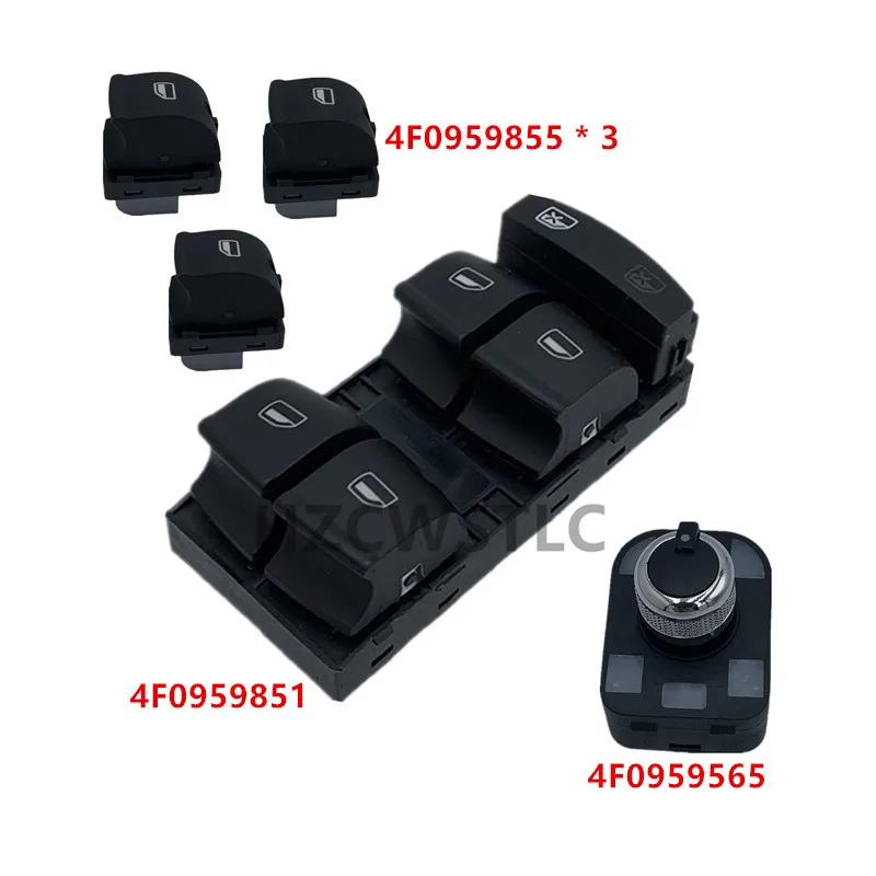 

Кнопка переключателя стеклоподъемника для AUDI A6 S6 C6 RS6 A6 Allroad Quattro A3 Q7 4F0 959 851 4F0 959 855 4F0959565