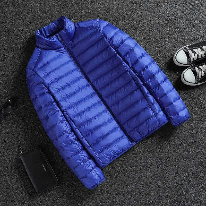 Новинка 2024 мужской пуховый жилет модный легкий с воротником-стойкой на плечах